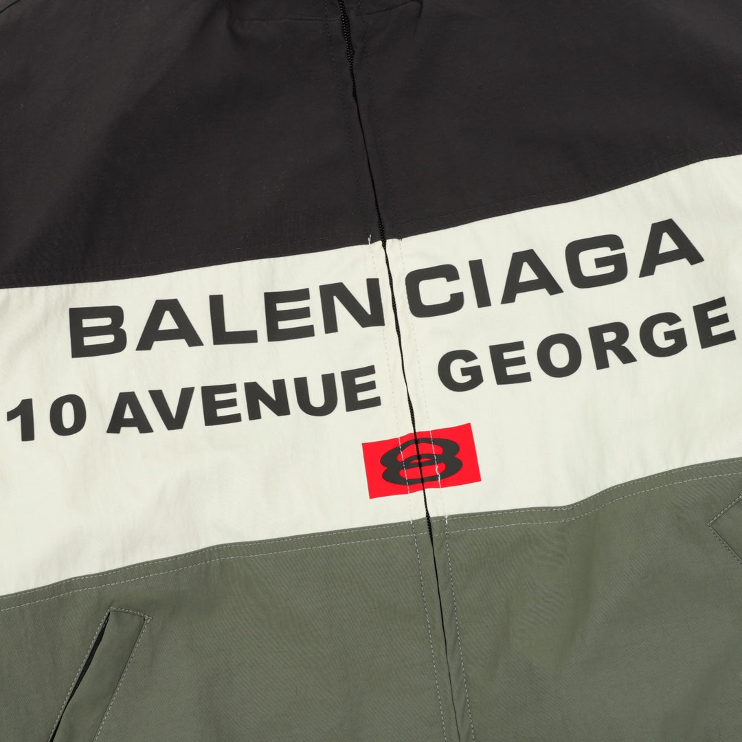 10 Avenue George V Colorblock High-Neck Jacket