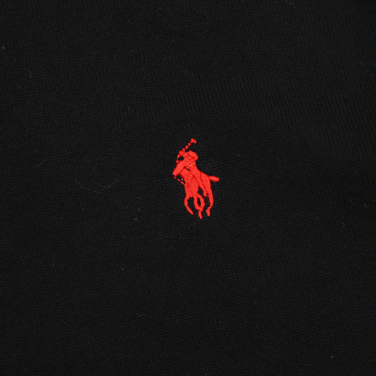 Long-Sleeve Knit Polo Black