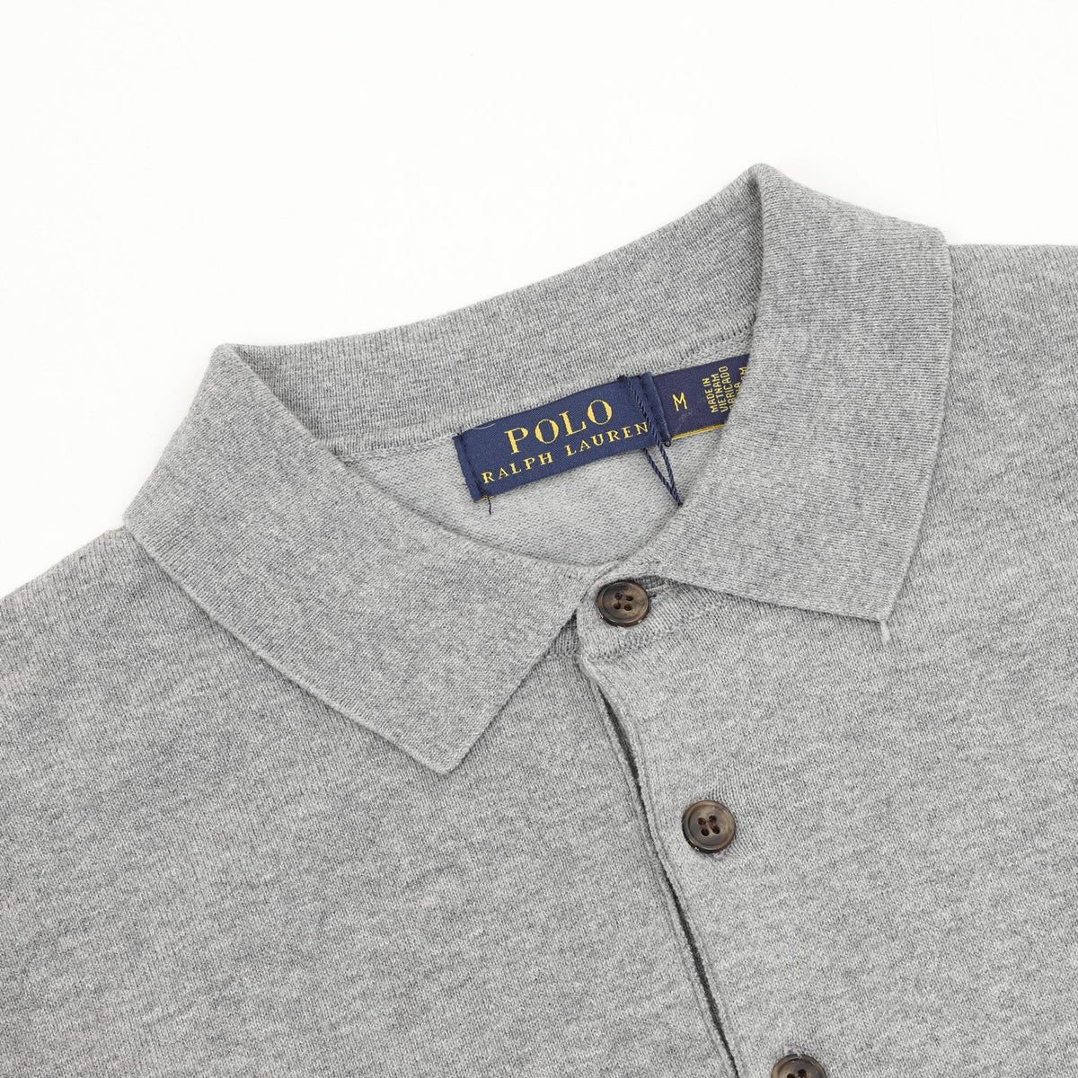 Cotton Polo-Collar Jumper Andover Heather