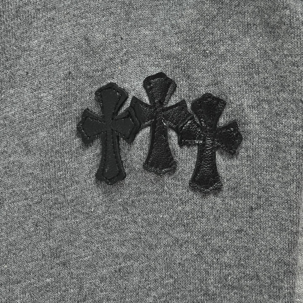 3 Cross Patch Raglan Long Sleeve T-Shirt Grey