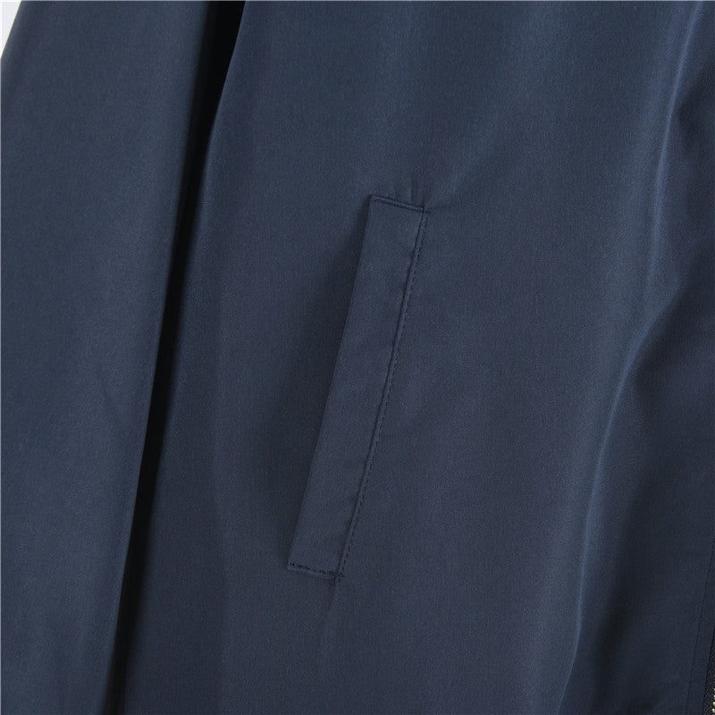 Logo Cotton-Blend Bomber Blue