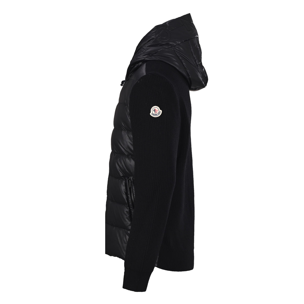 Padded Wool Zip-Up Black