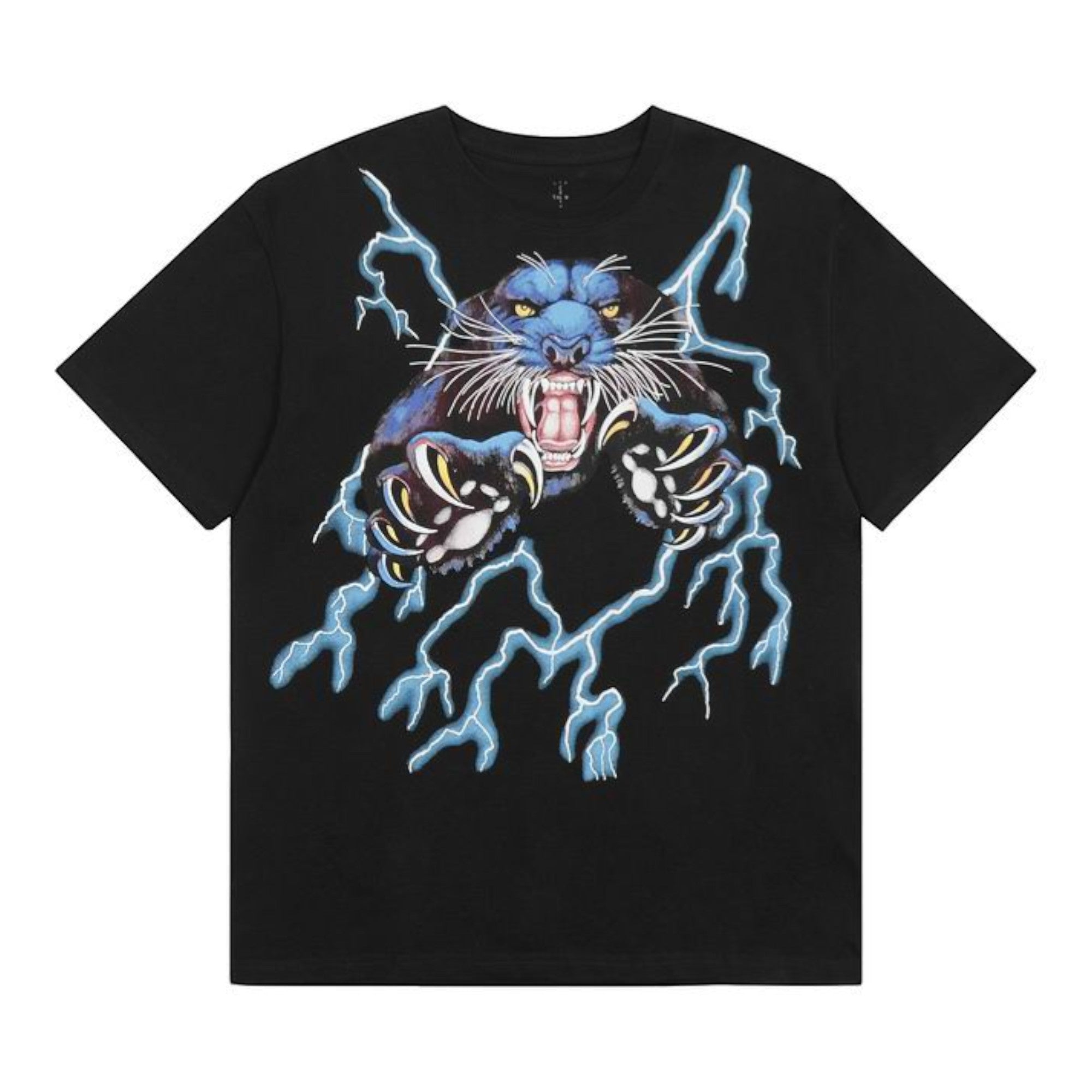Panther Lightning Graphic T-Shirt Stained Black