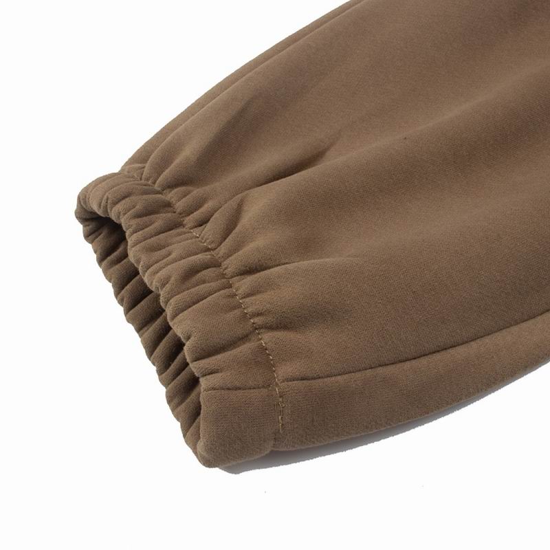 Fleece Drawstring Sweatpants Brown