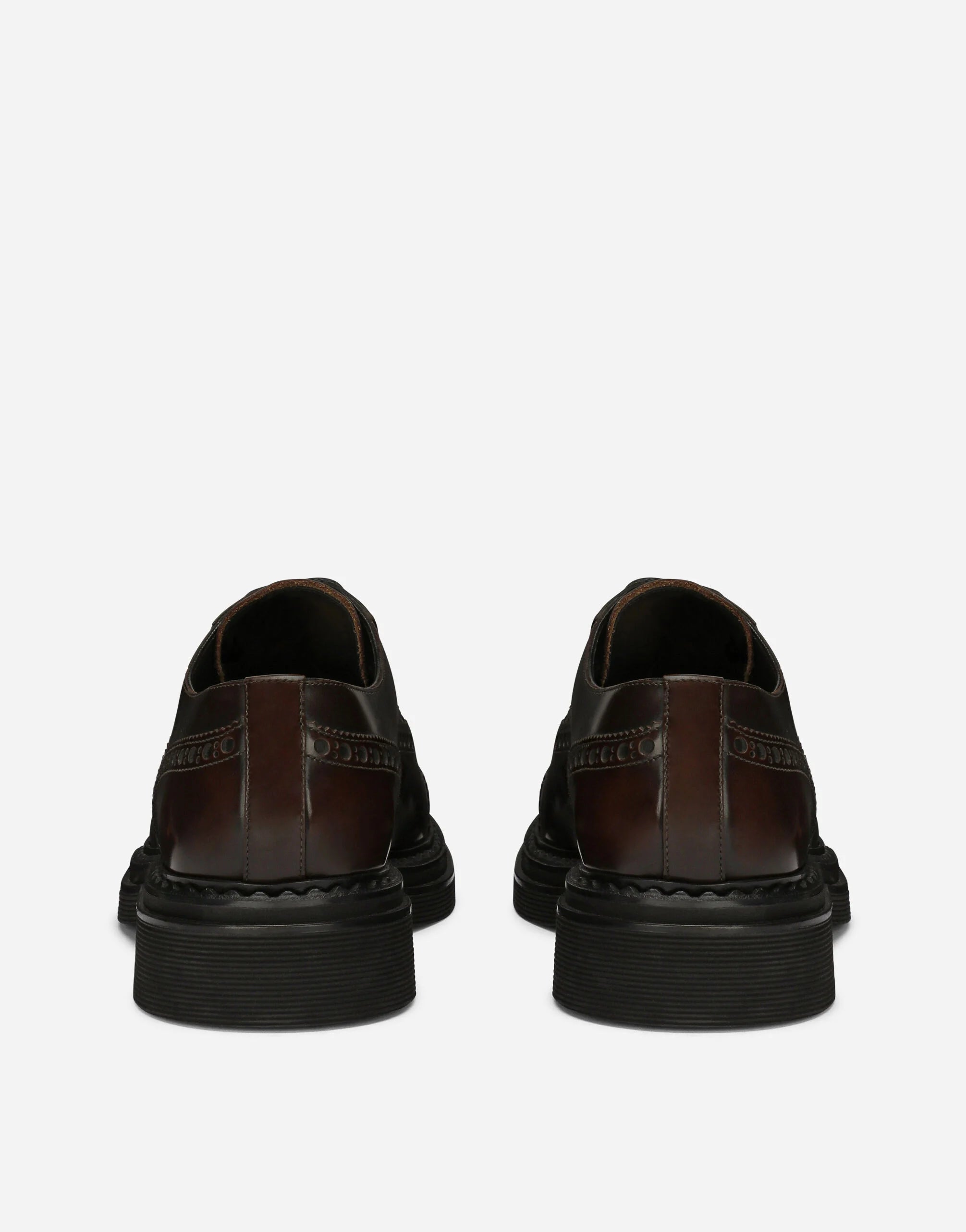 Brushed Calfskin Oxfords in Brown