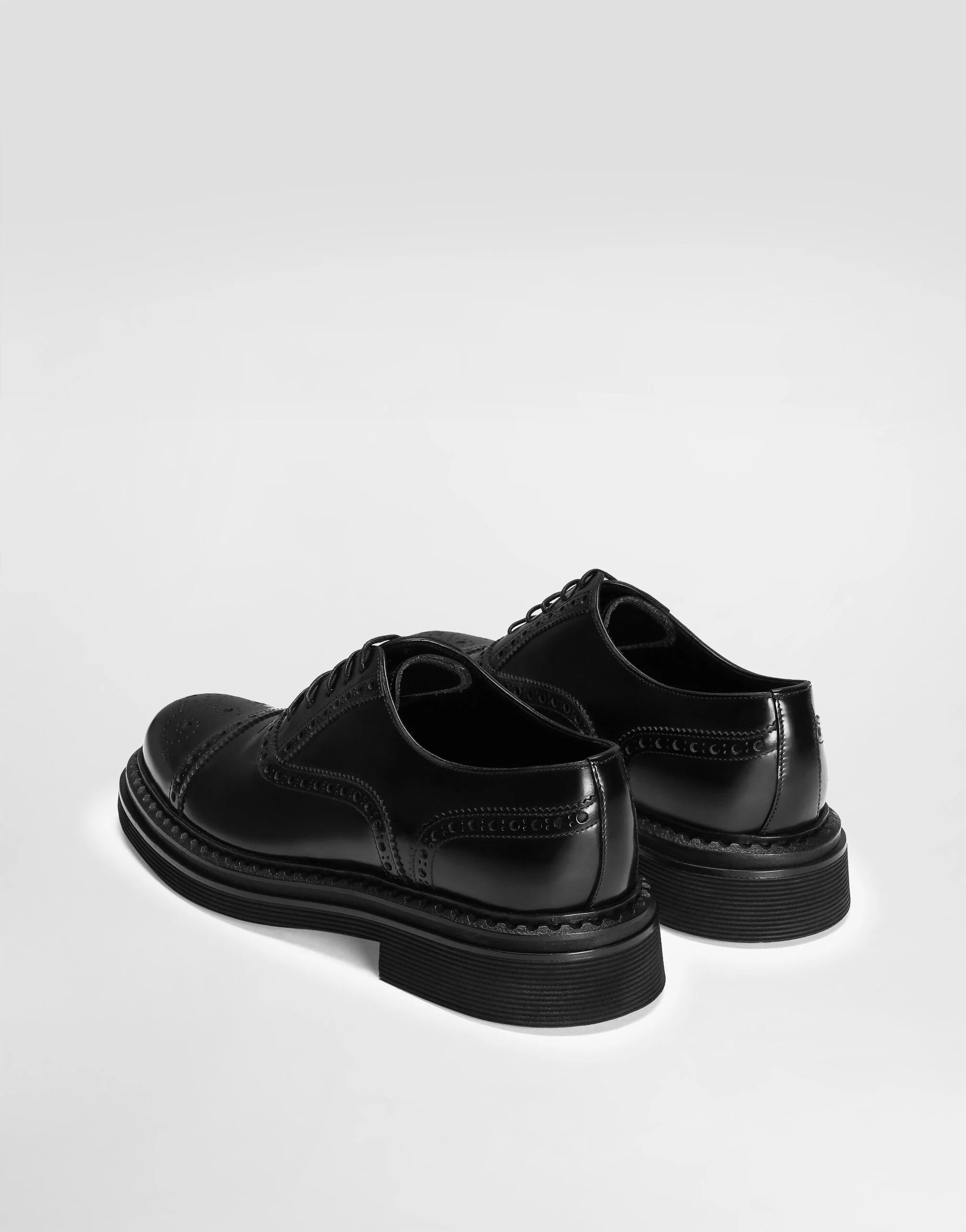 Brushed Calfskin Oxfords in Black