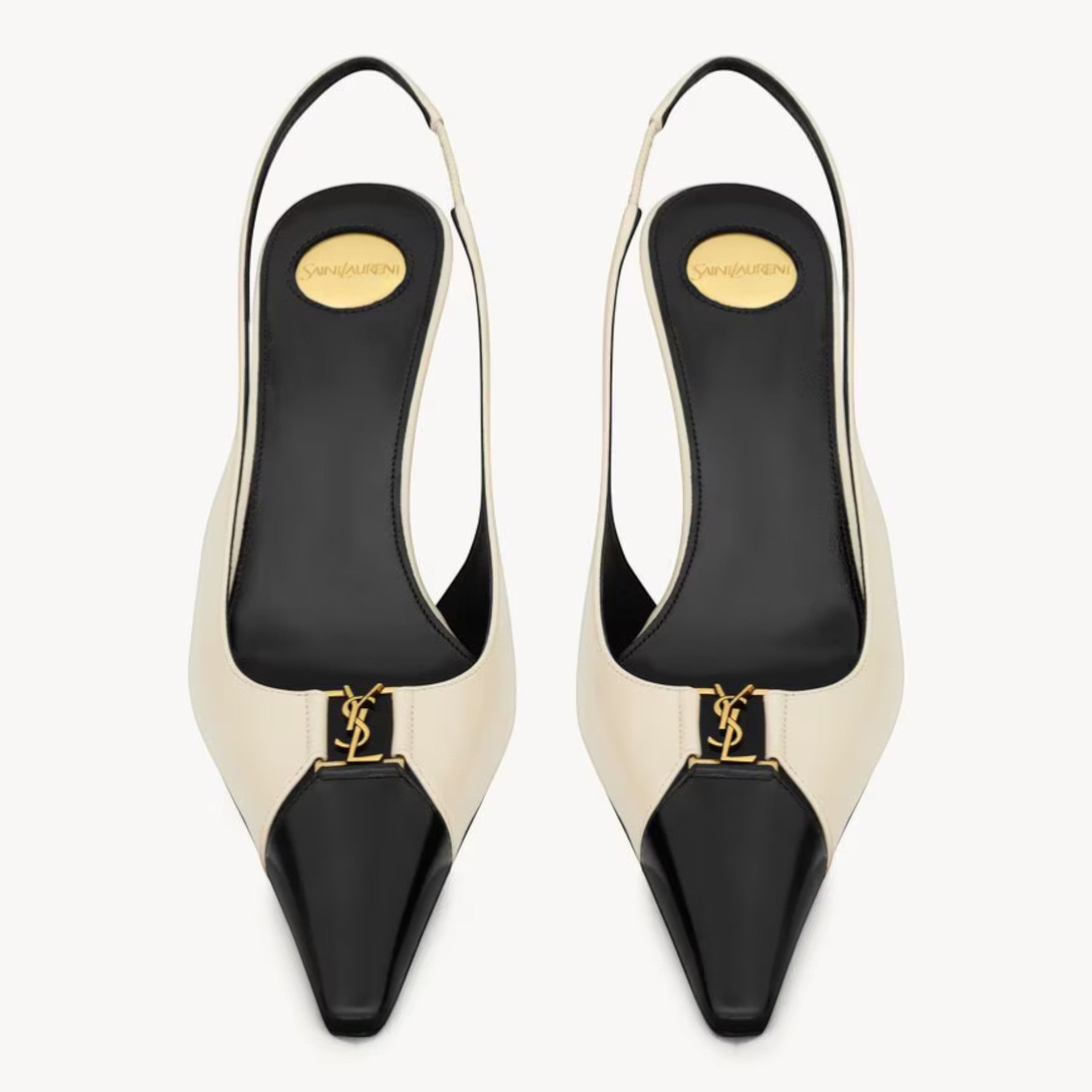 Babylone Breteuil Slingback Pumps Black White