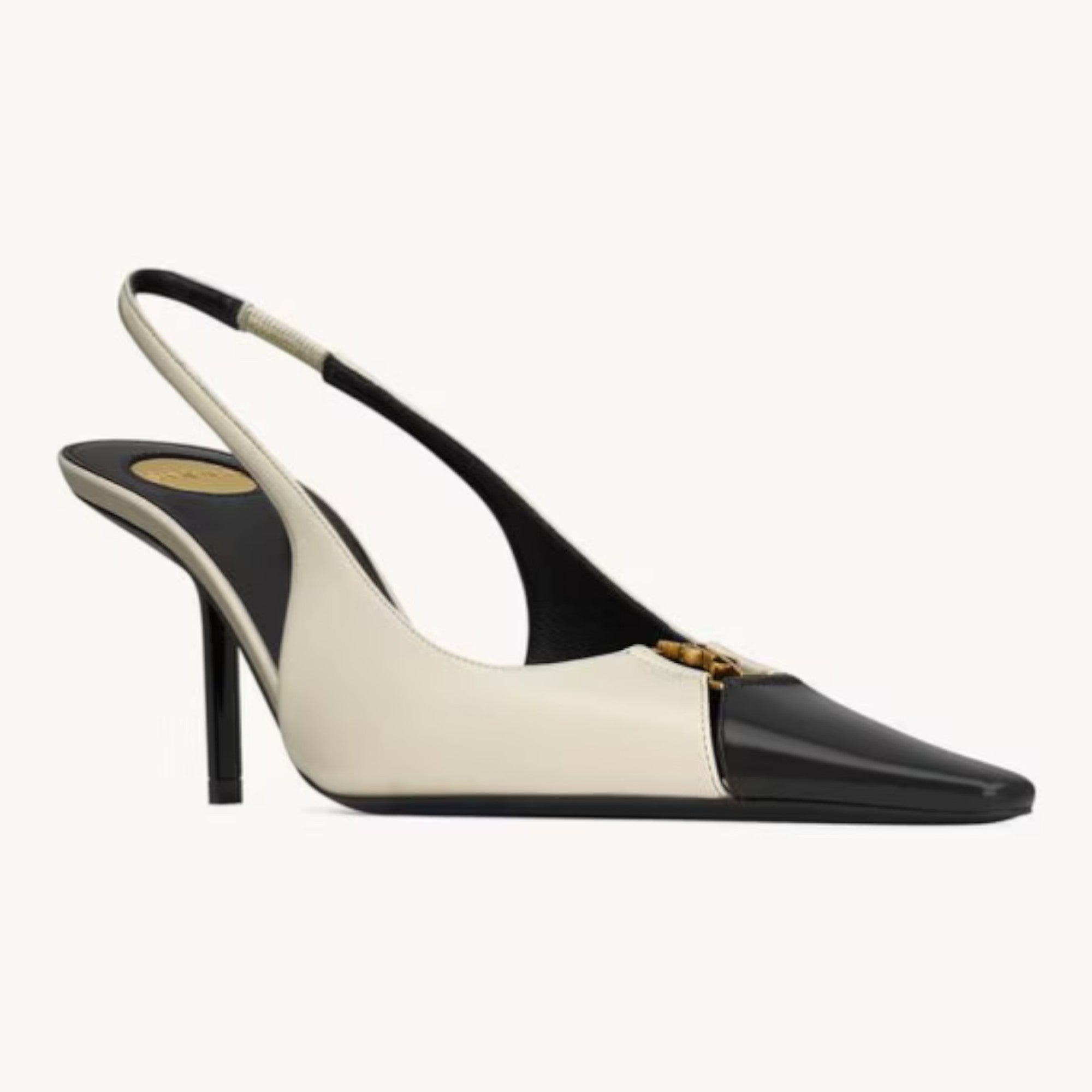Babylone Breteuil Slingback Pumps Black White