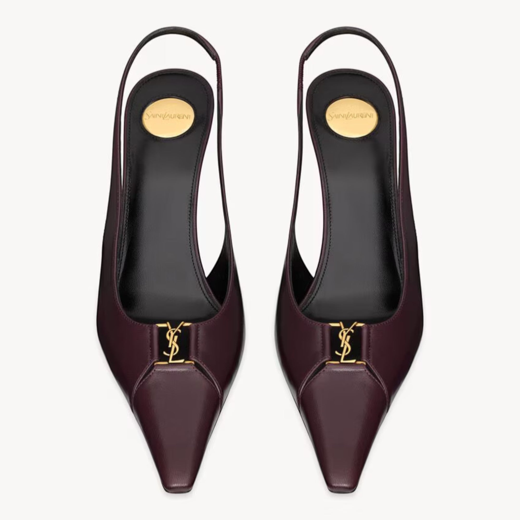 Babylone Breteuil Slingback Pumps Burgundy