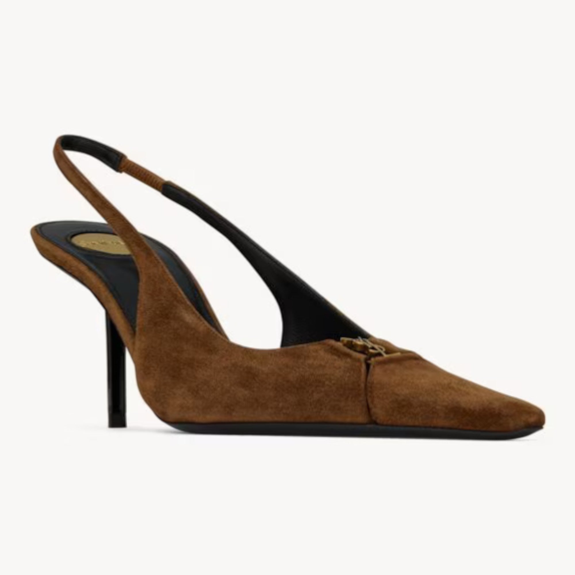 Babylone Breteuil Slingback Pumps Dark Havana