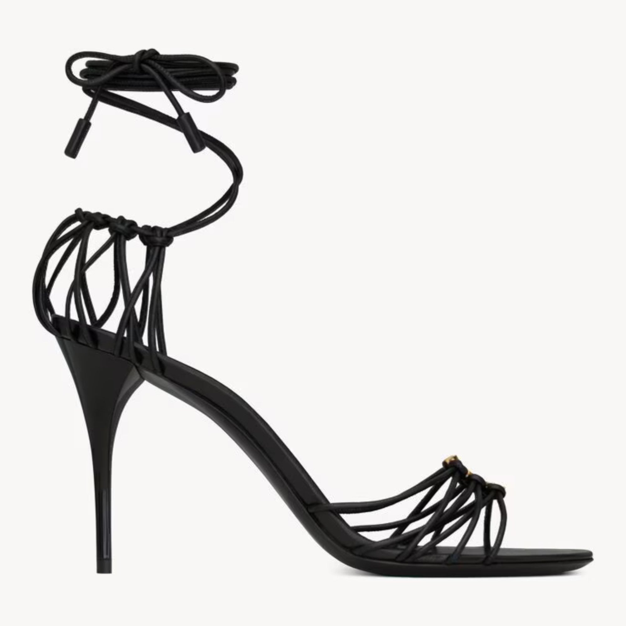 Babylone Lace-Up Sandals Black