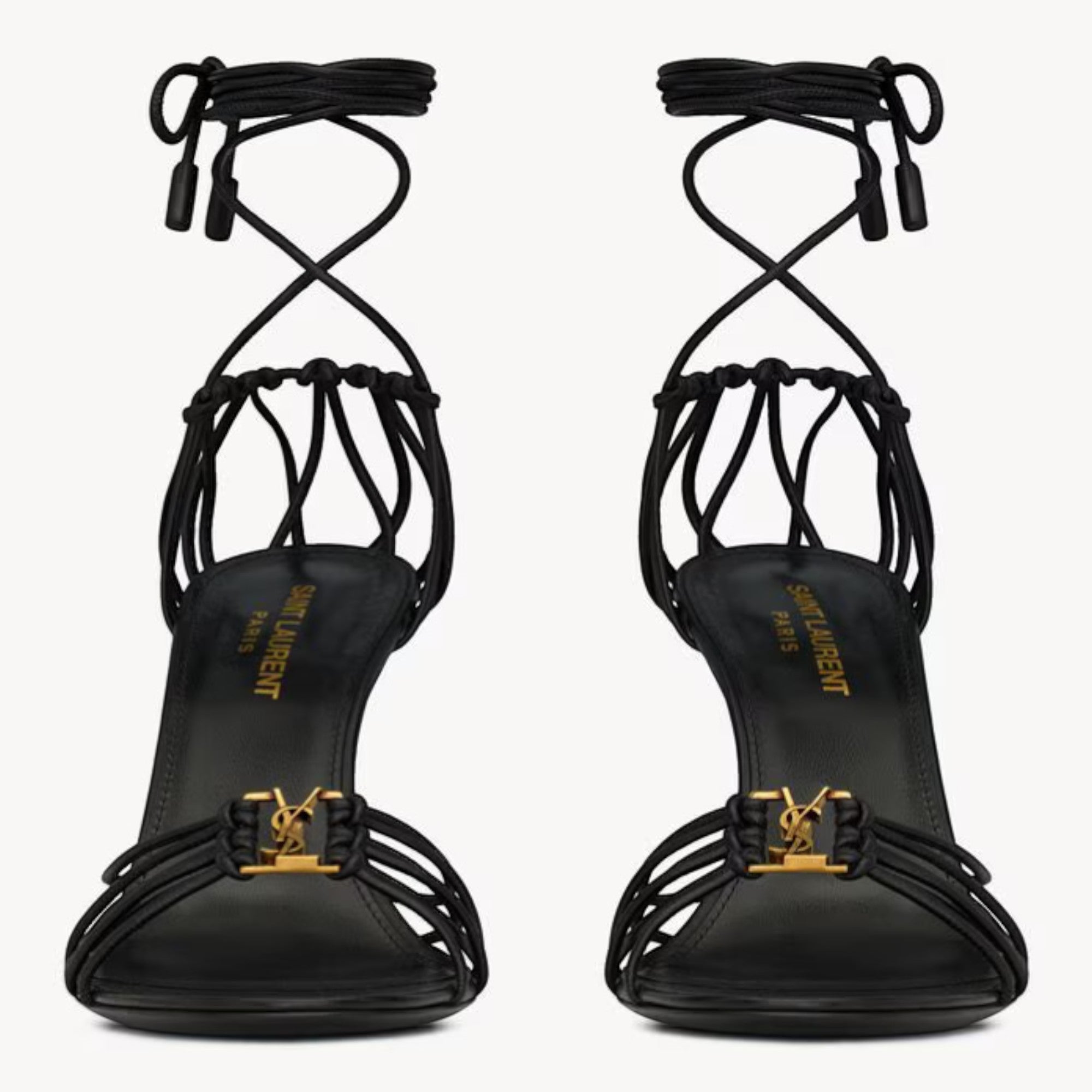 Babylone Lace-Up Sandals Black