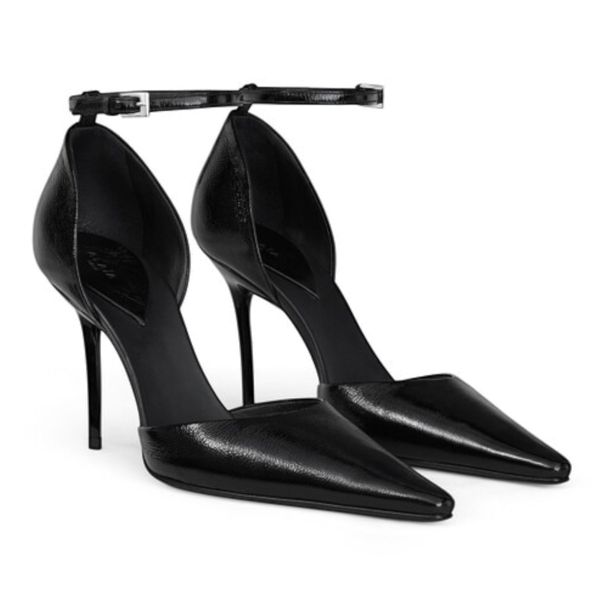 Patent Leather D'Orsay Pumps Black