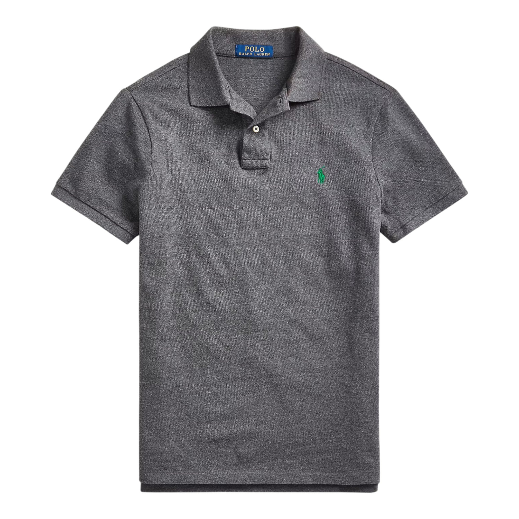 Slim Fit Mesh Heather Polo Shirt