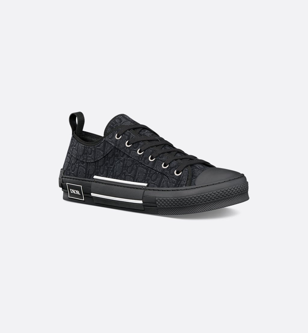 Dior B23 Low Top Black Oblique Jacquard Sneakers