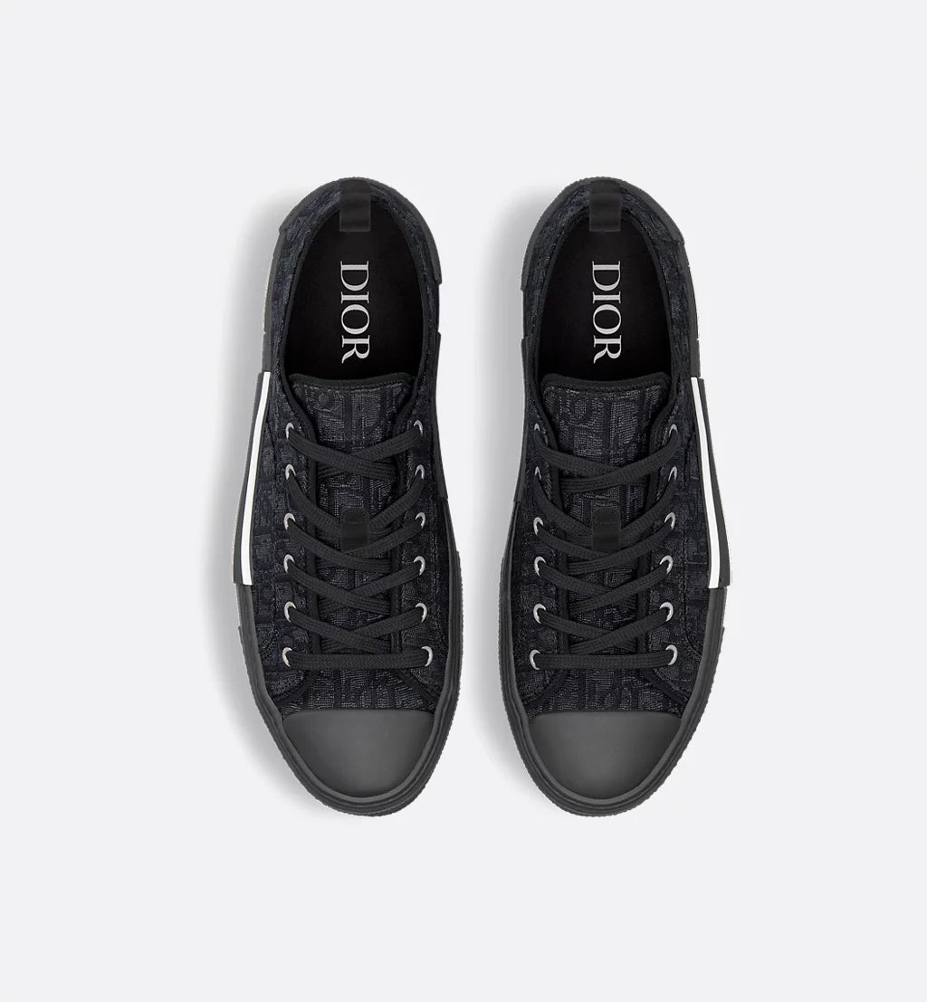Dior B23 Low Top Black Oblique Jacquard Sneakers