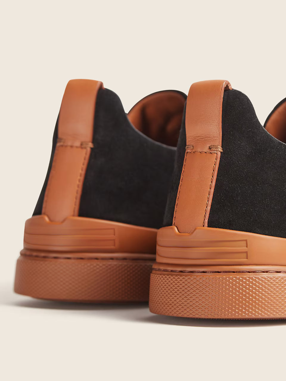 Zegna Black Suede Triple Stitch™ Sneakers