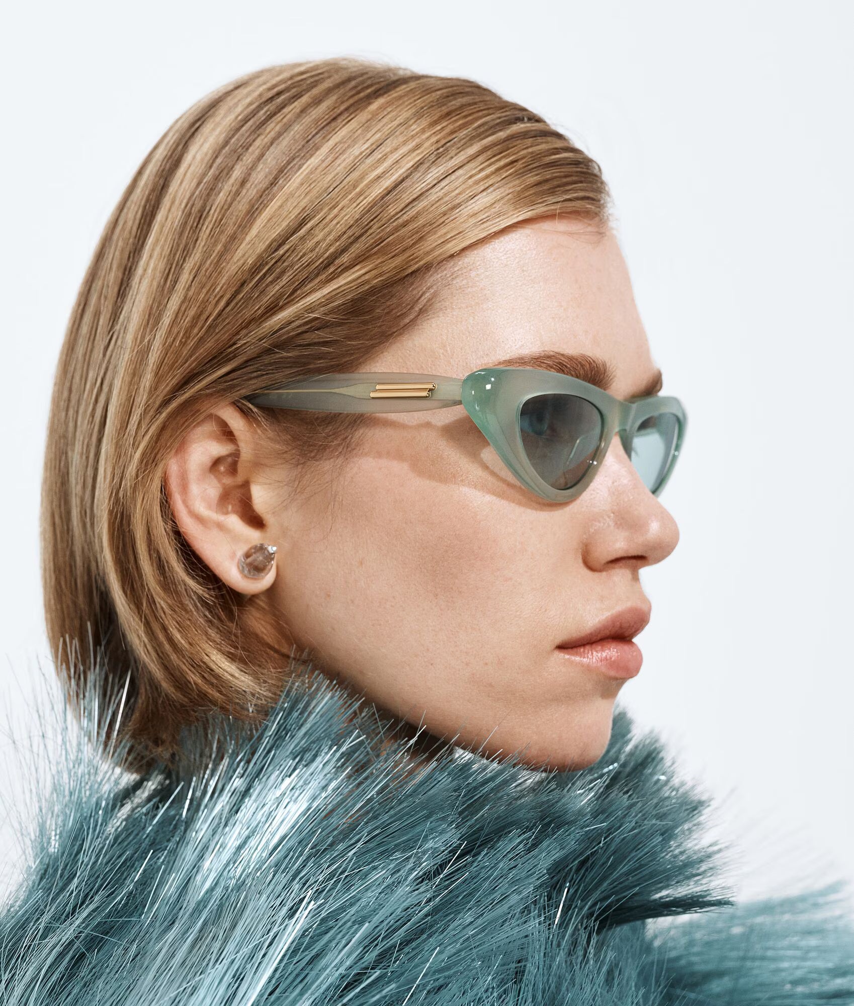 Bombe Cat Eye Sunglasses Green