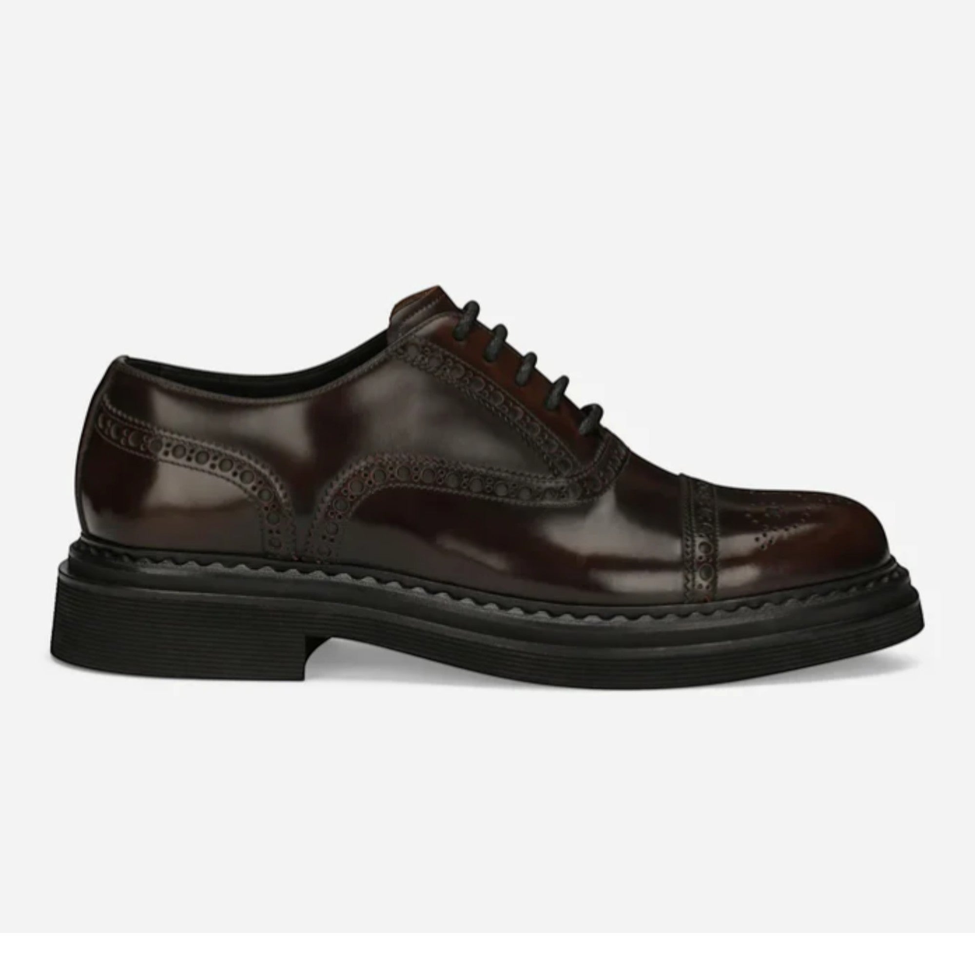 Brushed Calfskin Oxfords in Brown