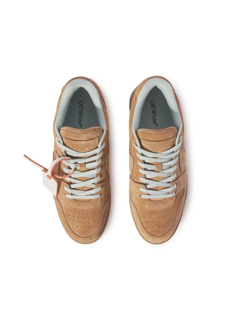 Off-White “Out Of Office” Sneaker in Camel Suede with Arrow