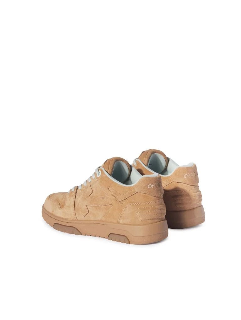 Off-White “Out Of Office” Sneaker in Camel Suede with Arrow