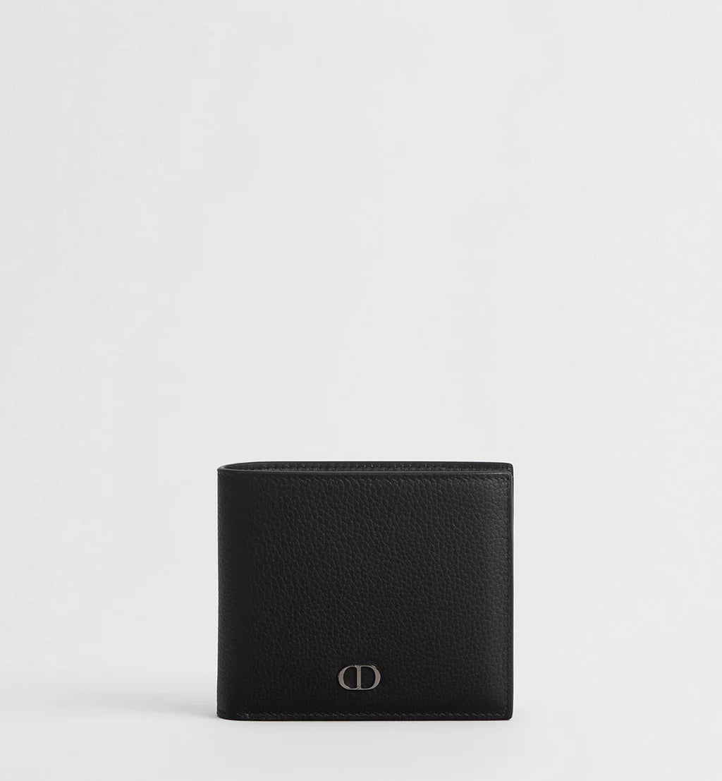 Dior CD Icon Bifold Wallet in Grained Calfskin