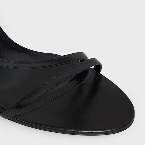 Ava Sandal Lambskin 85 mm Black