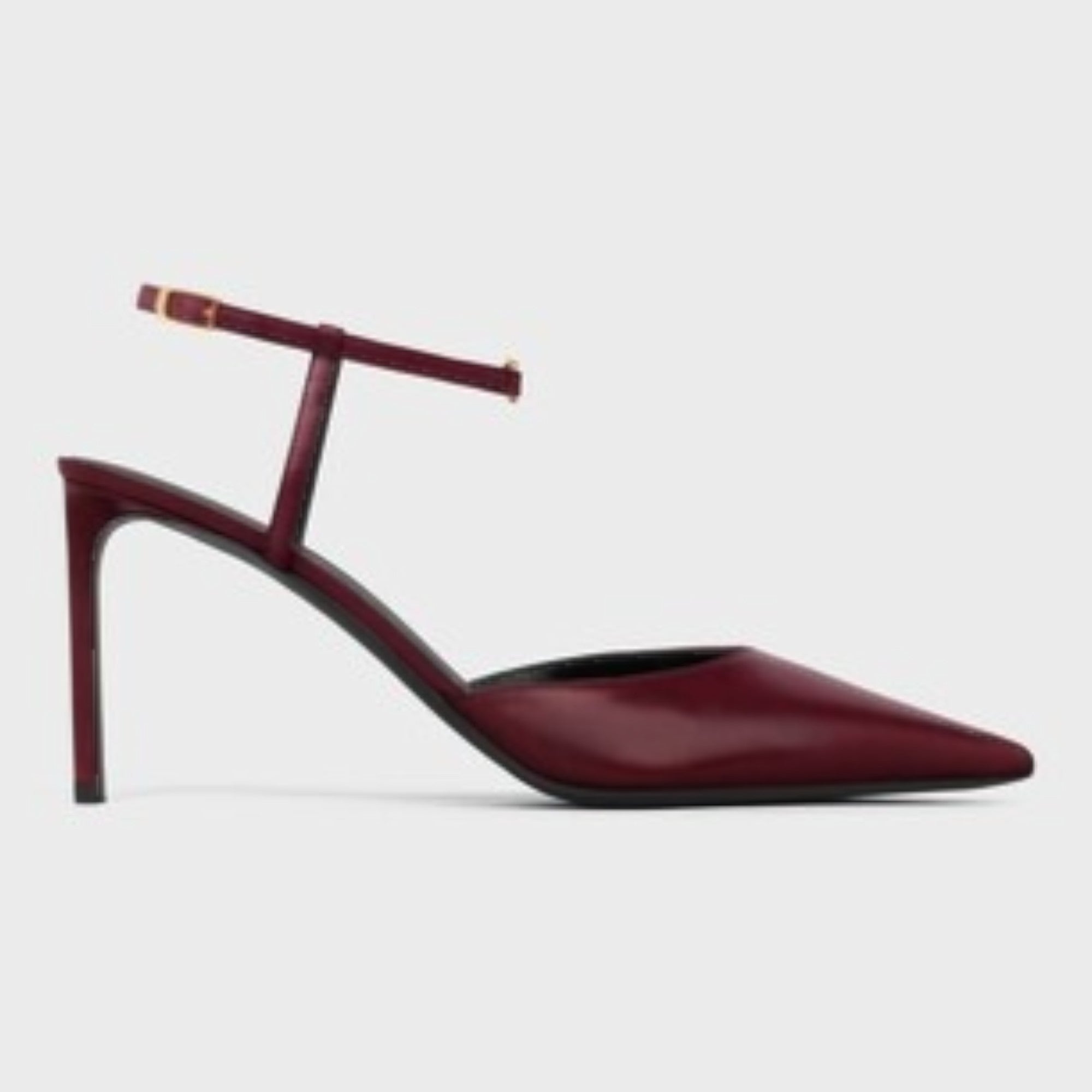 Kitten Triomphe Strap Pump Lambskin Burgundy 85 mm