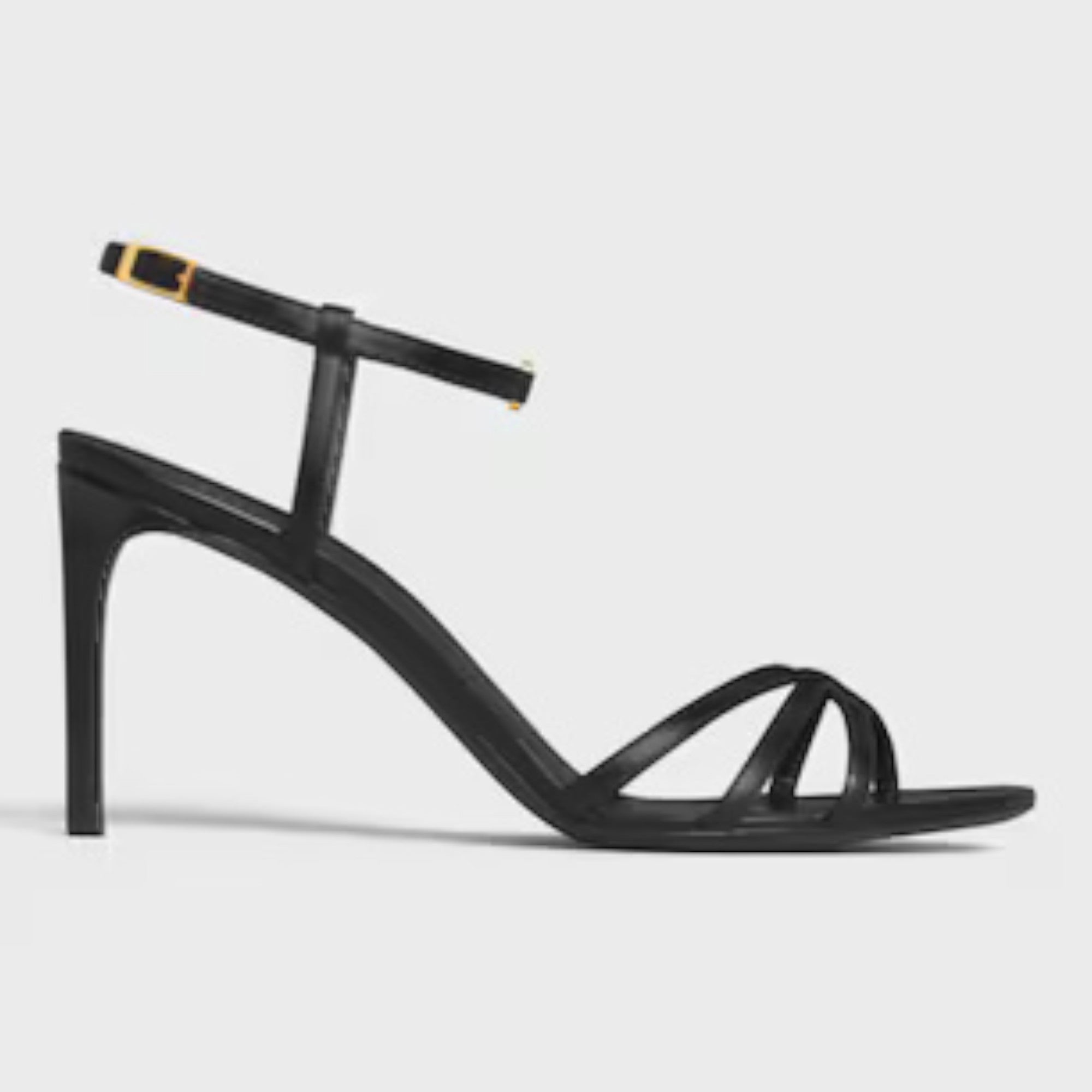 Soir Sandal Lambskin 85 mm Black