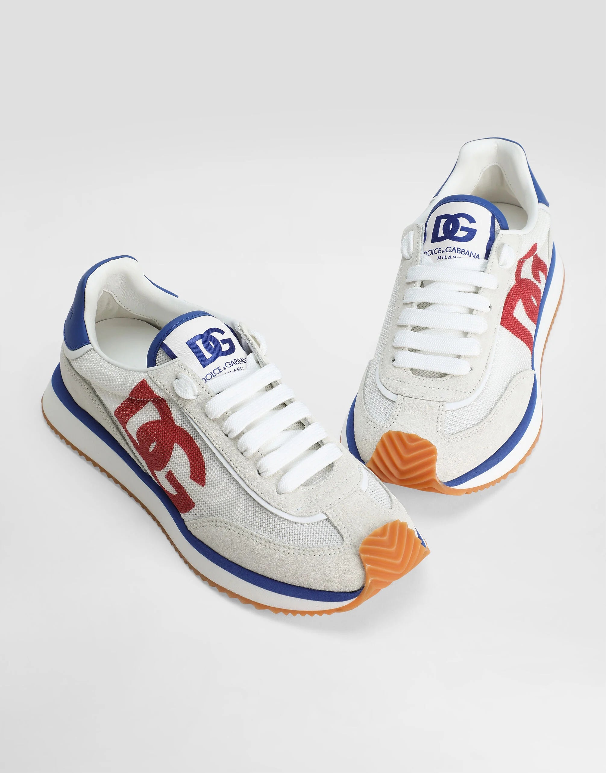 Cushion Mixed-Material Sneakers in Multicolor