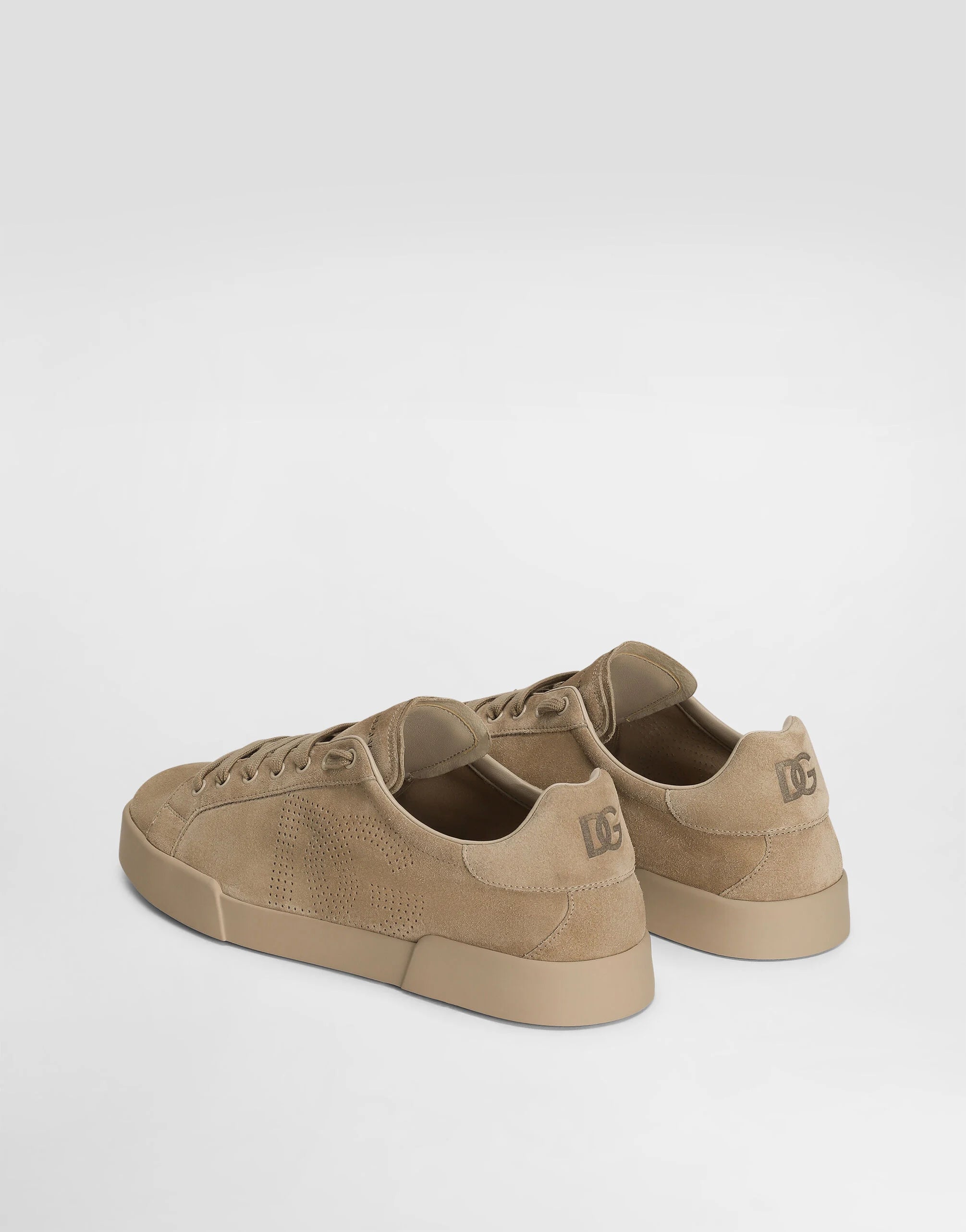 Calfskin Strobel Portofino Light Sneakers in Beige