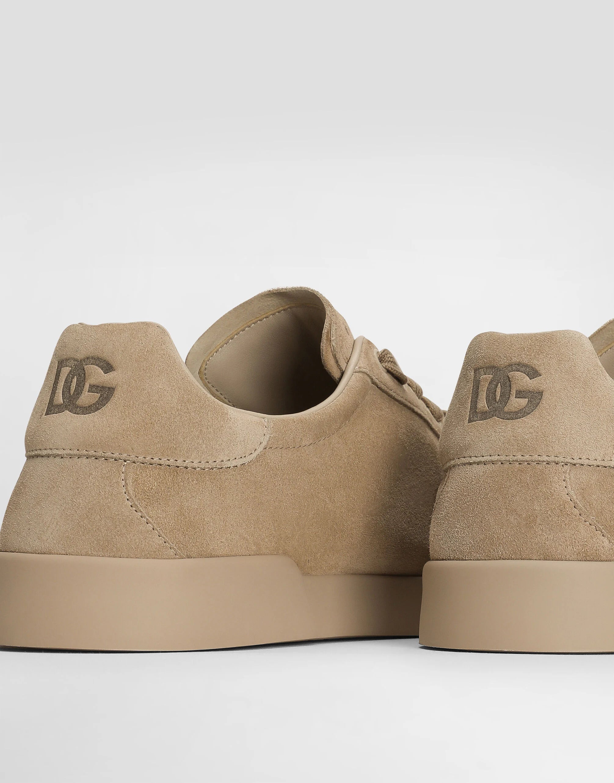 Calfskin Strobel Portofino Light Sneakers in Beige
