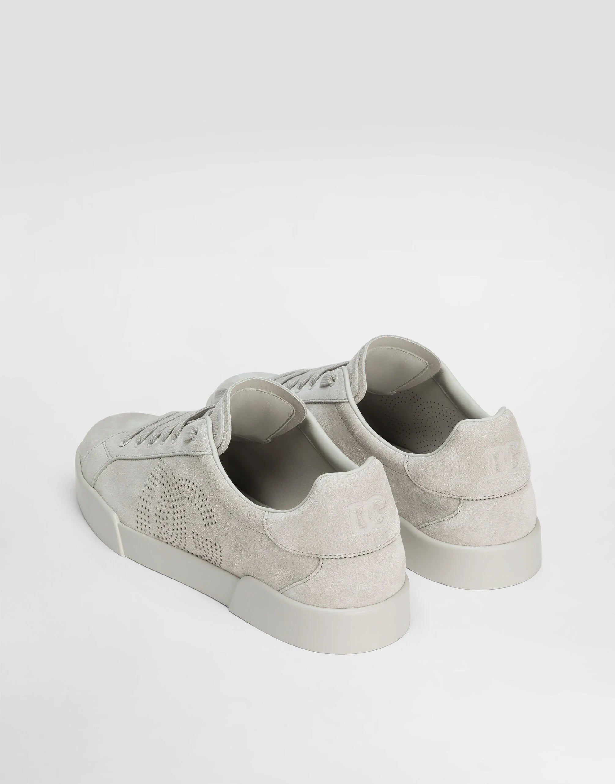 Calfskin Strobel Portofino Light Sneakers in Silver