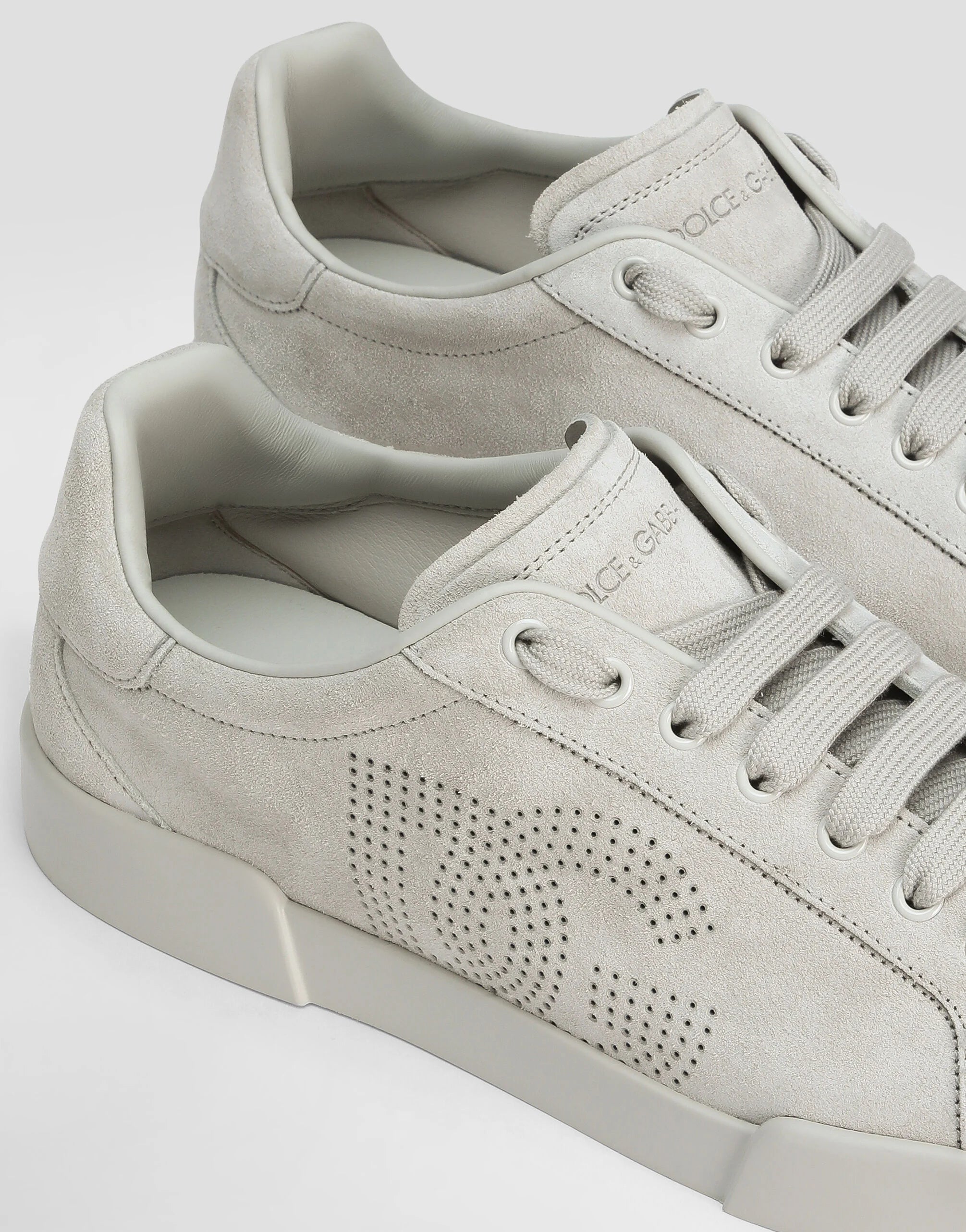 Calfskin Strobel Portofino Light Sneakers in Silver