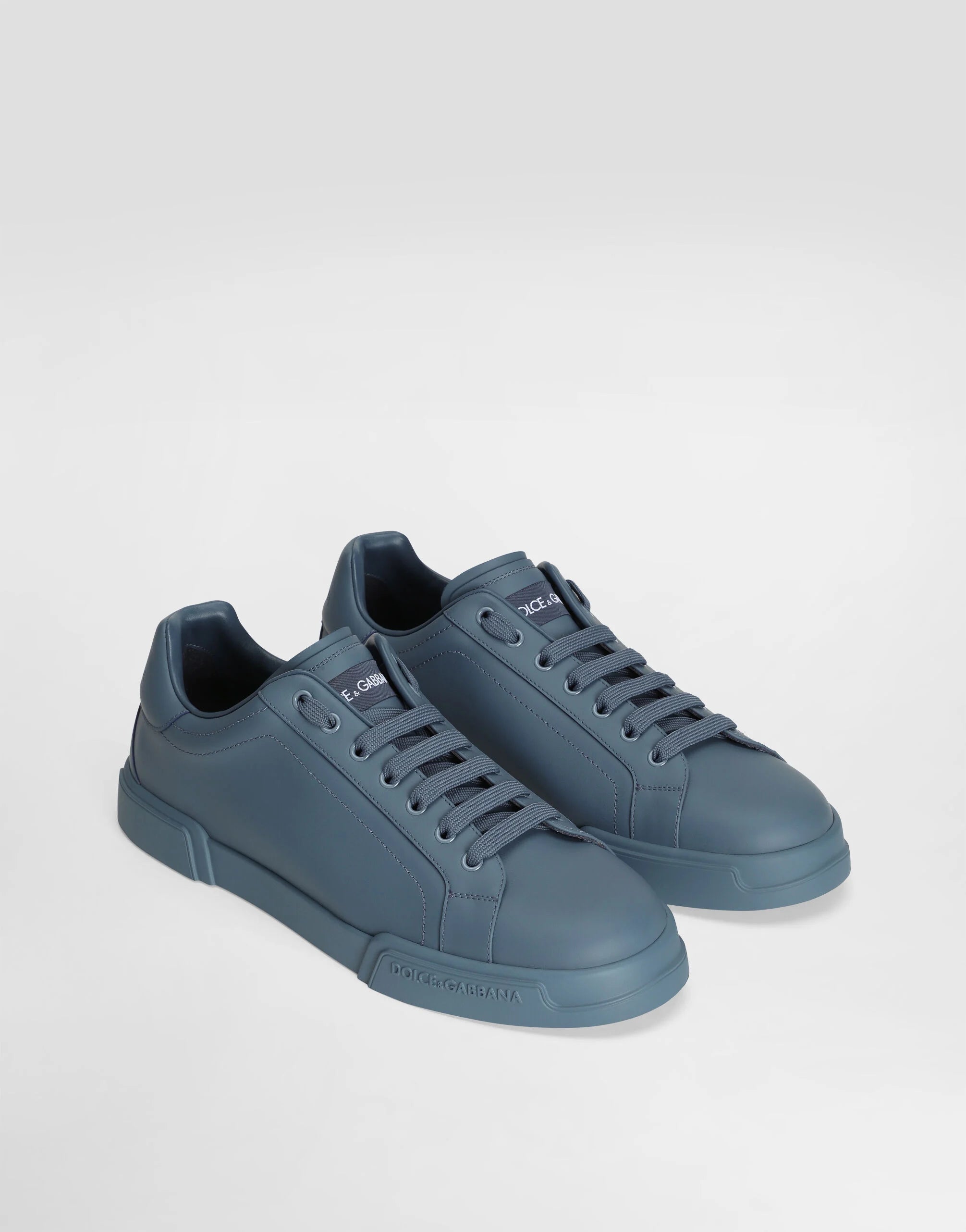 Portofino Light Strobel Calfskin Sneakers in Azure