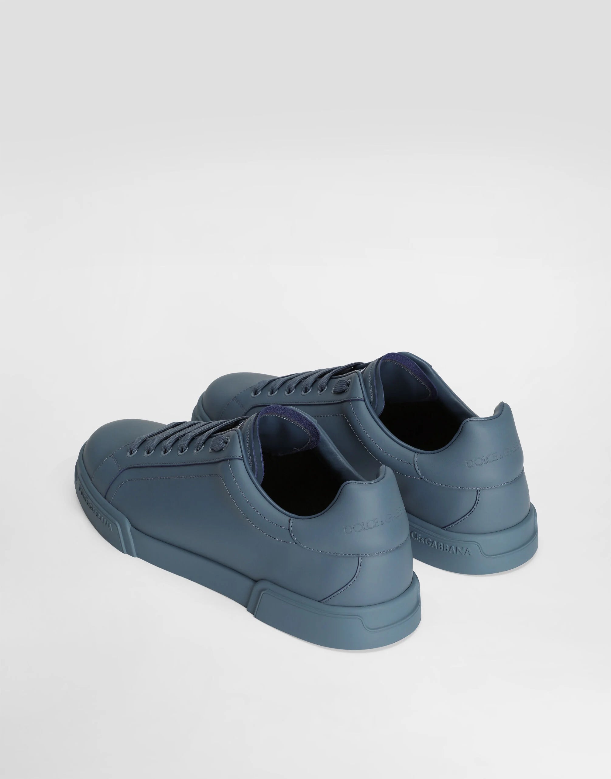 Portofino Light Strobel Calfskin Sneakers in Azure
