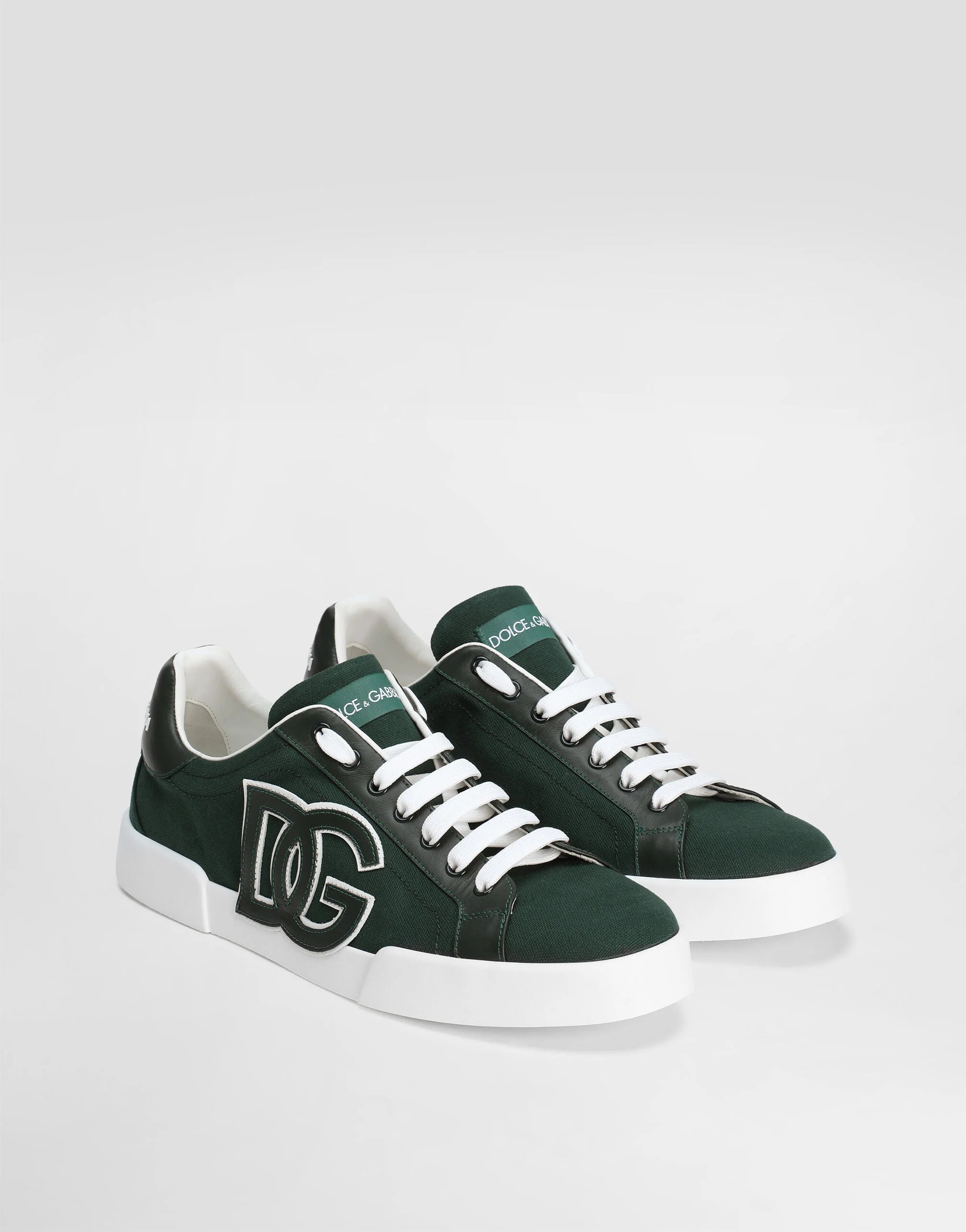 Portofino Light Strobel Sneakers in Canvas and Calfskin