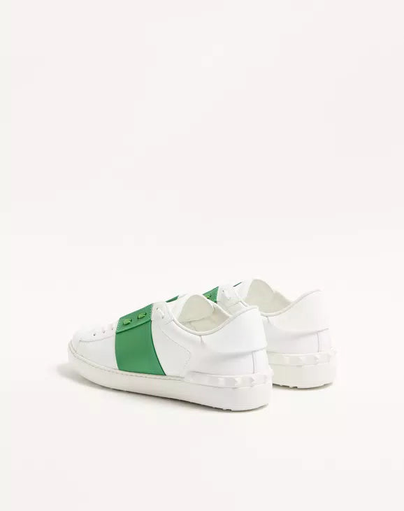 Valentino Calfskin-Open-Sneaker White/Green