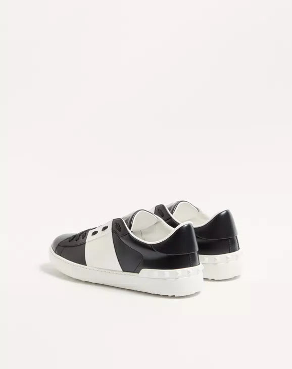 Valentino Calfskin-Open-Sneaker Black/White