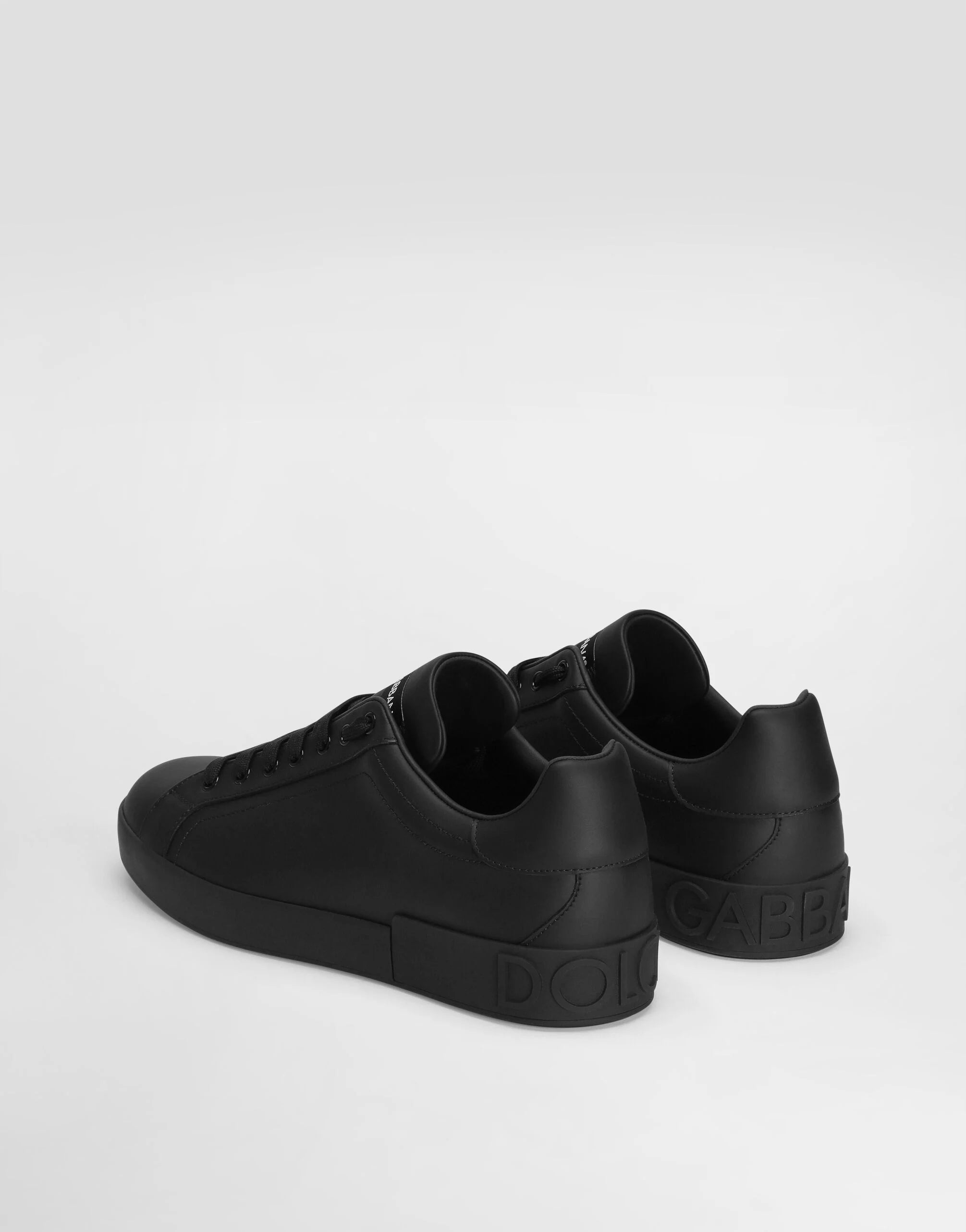 Portofino Calfskin Sneakers in Black