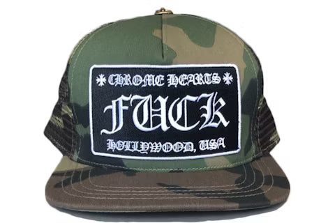 Chrome Hearts F**K Hollywood Trucker Hat Camo