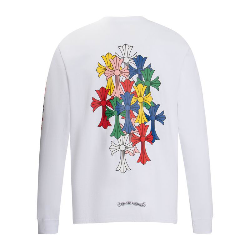 Multicolor Long Sleeve T-Shirt White