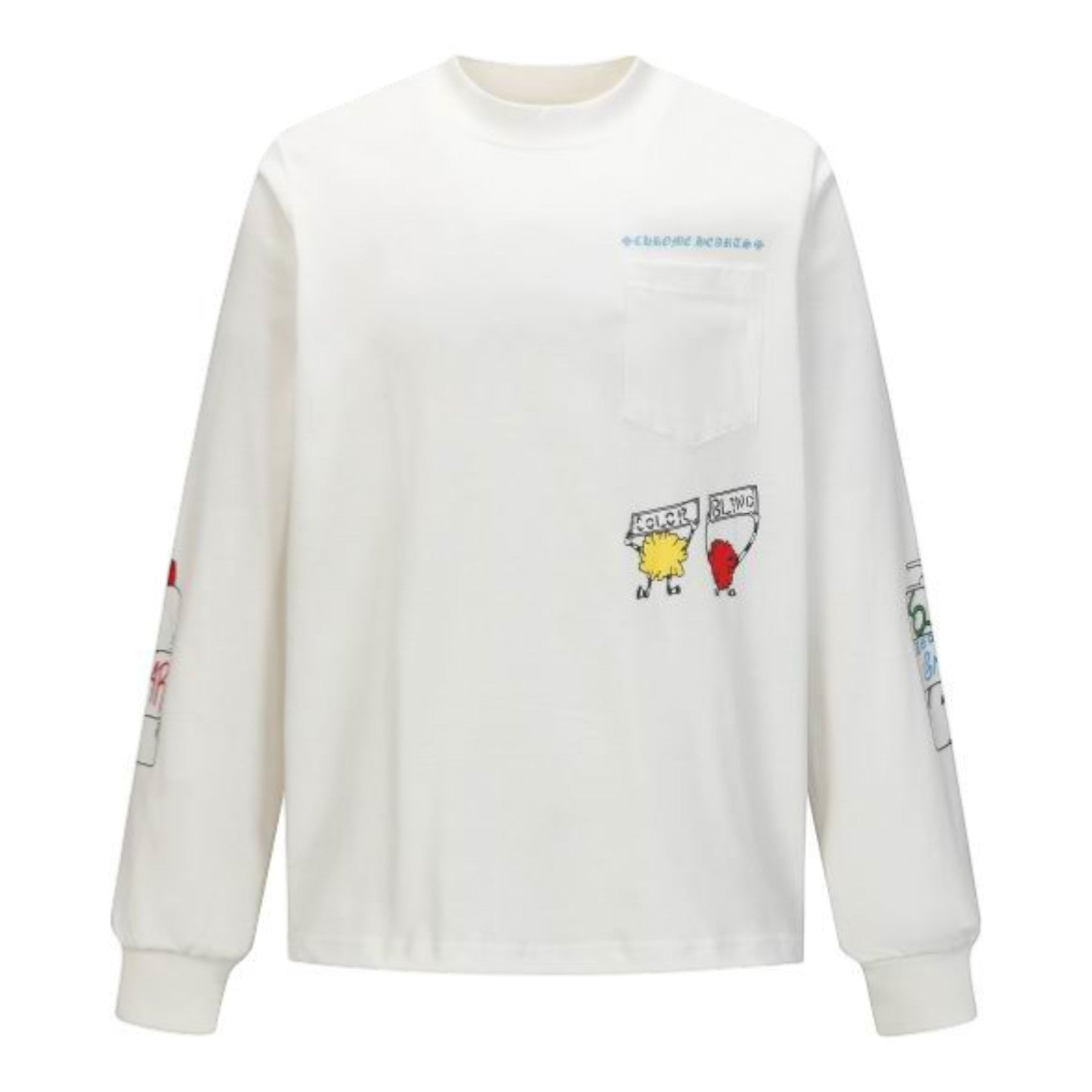 Matty Boy Color Blind Graphic Long Sleeve T-Shirt White
