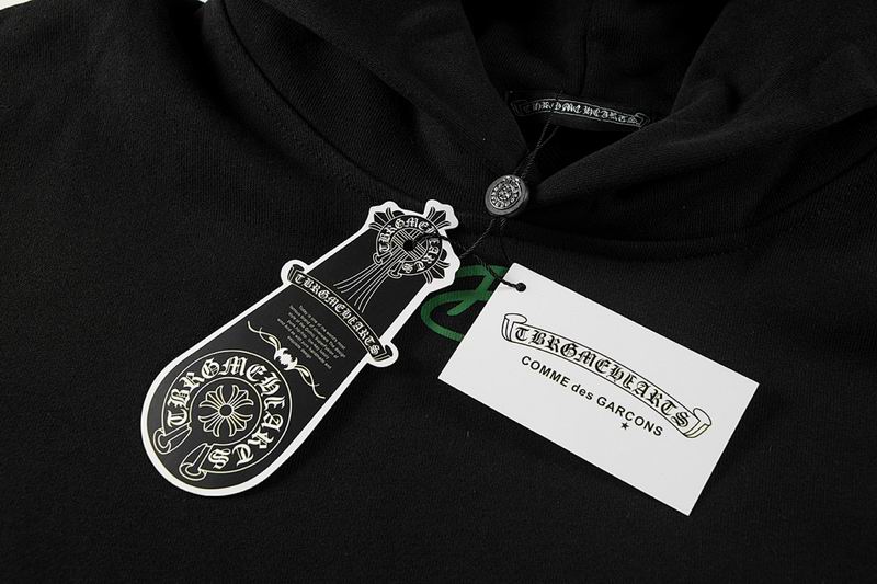 Multicolor Cross Patch Graphic Hoodie Black