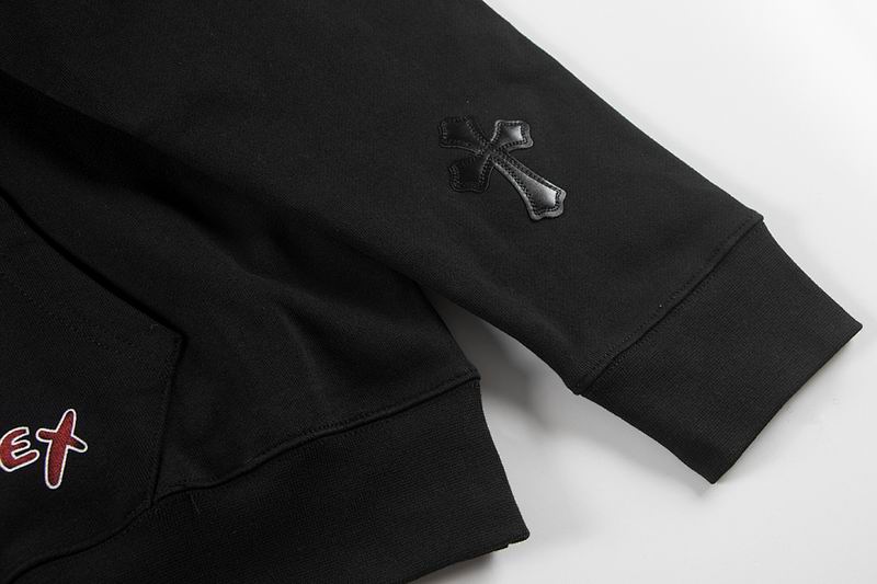 Multicolor Cross Patch Graphic Hoodie Black