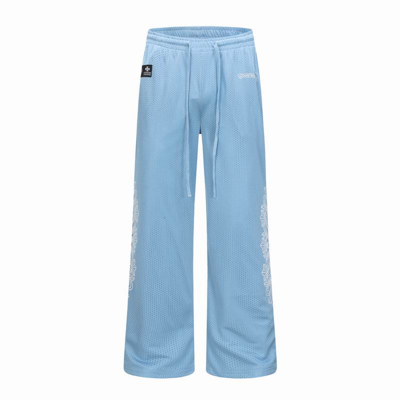 Cross Graphic Jersey Mesh Sweat Pants Light Blue