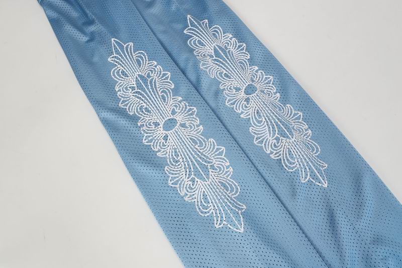 Cross Graphic Jersey Mesh Sweat Pants Light Blue