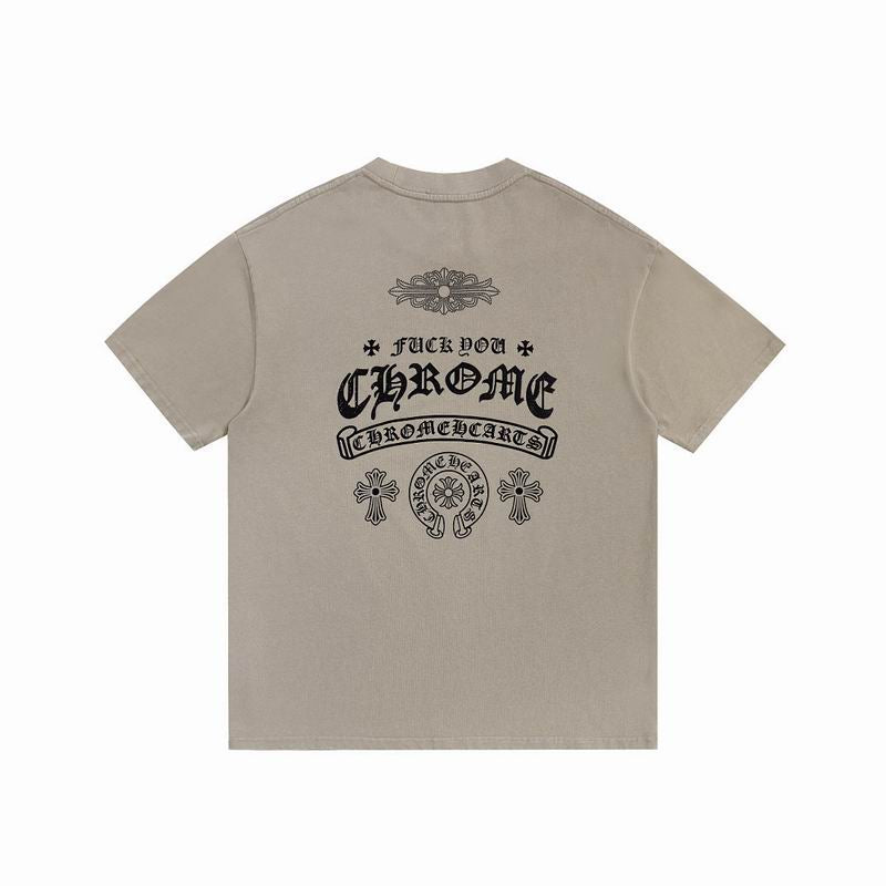 Logo Print T-Shirt Beige, White & Black
