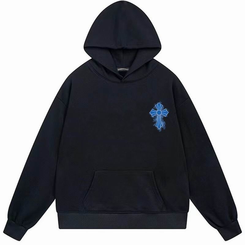 Gothic Cross Pullover Hoodie Black & Blue