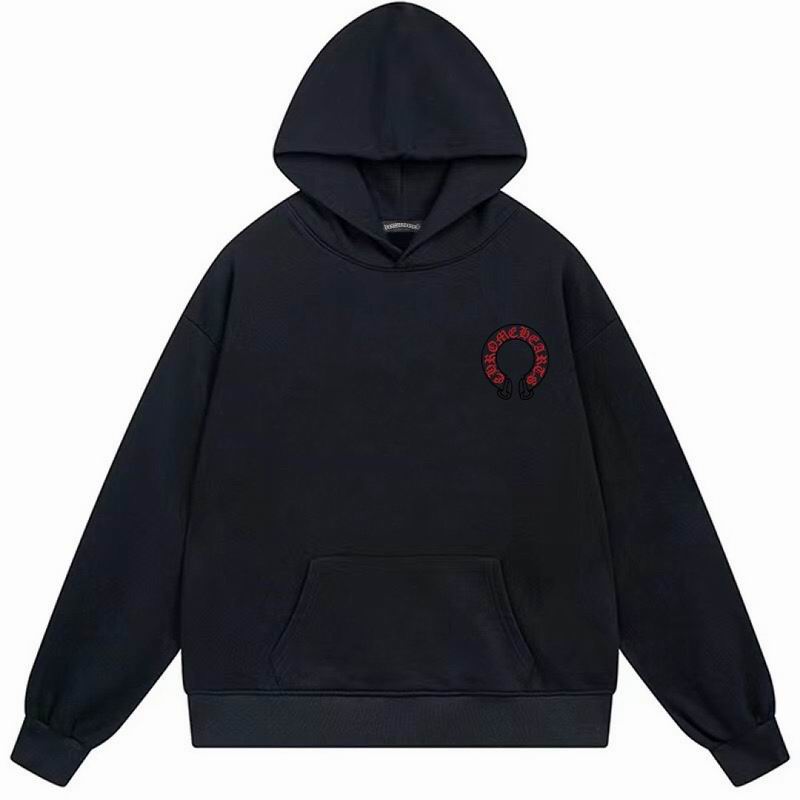 Horseshoe Floral Hoodie Navy Blue & Red